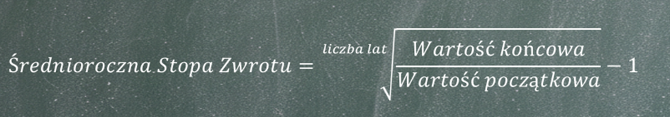Średnioroczna stopa zwrotu - Wzór