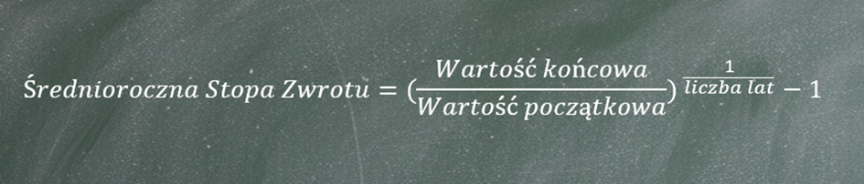 Średnioroczna stopa zwrotu - wzór